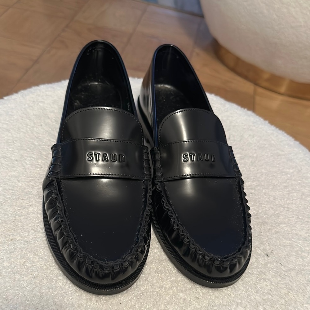 STAUD Black Loafers